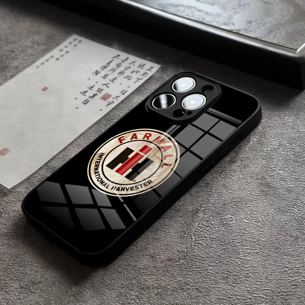 Etui International Havester IH Traktor Etui na Telefon Dla iPhone 18 17 16 Pro Max 15 Plus 14 Pro 12 11 13 Mini X XR XS Max Szklane Pokrowiec