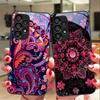Buntes Blumentotem für Samsung Galaxy S10 S20 Plus S21 FE S22 S23 S24 FE S25 Ultra Schwarz Hartschale Handyhülle aus gehärtetem Glas