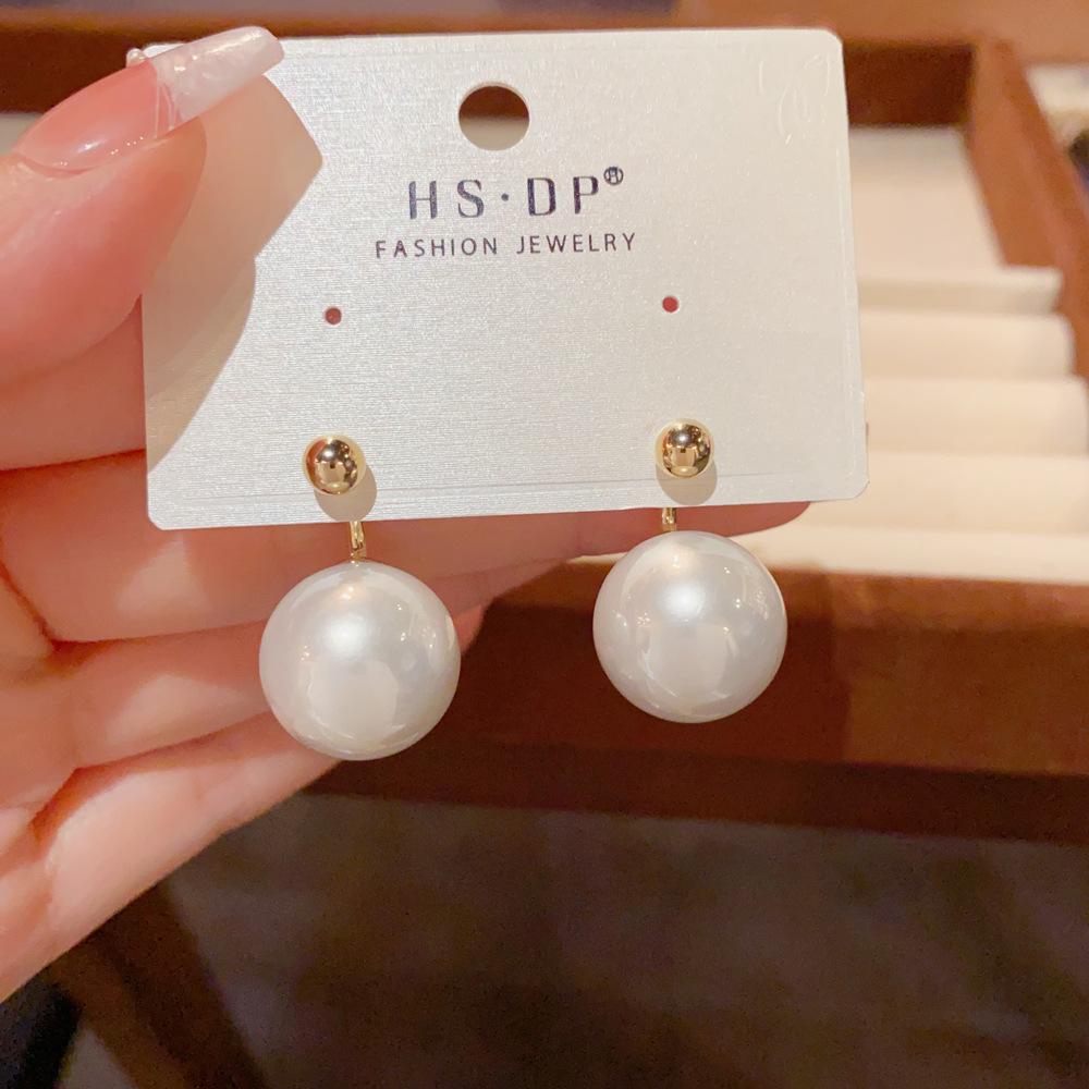 Fashion Minimalist Two Ways To Wear Pearl Geometric Earrings For Women