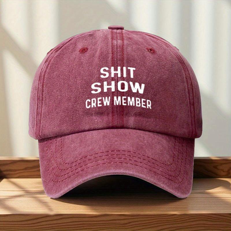 

БЕЗУМНАЯ КОМАНДА Кепка для бейсбола Регулируемая Сетчатая задняя часть для вентиляции Черная с белым текстом Идеально подходит для занятий спортом на открытом воздухе One Size