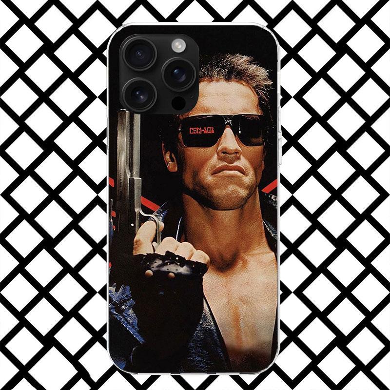 Arnold Schwarzenegger Terminator Pouzdro na telefon pro iPhone 17 Air 16 16E 15 14 Plus 13 Mini 12 11 Pro Max 7 8 + SE 2020 Měkký kryt F
