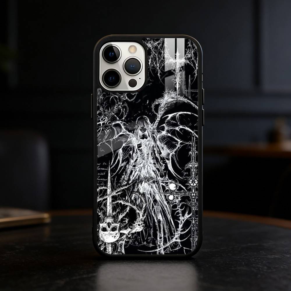 

Готический Кибер Сигил Глаза Черепа Чехол для Телефона для iPhone 17/16/15/14/13/12/Plus/Pro/Max с Поддержкой Магнитной Беспроводной Зарядки iPhone12