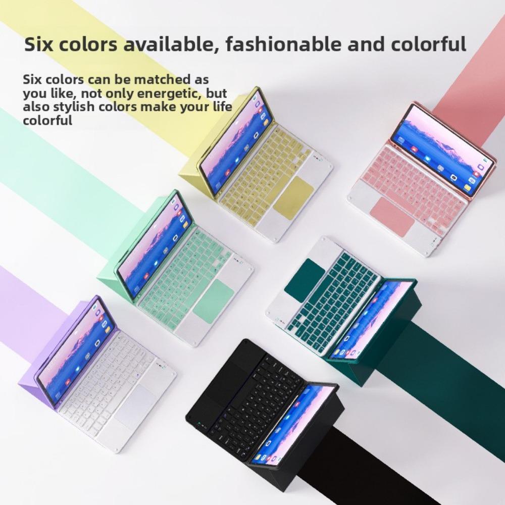 Bluetooth Keyboard with Touchpad for iPad iPhone Tablet Silent Rechargeable Wireless Keyboard Mouse Combo