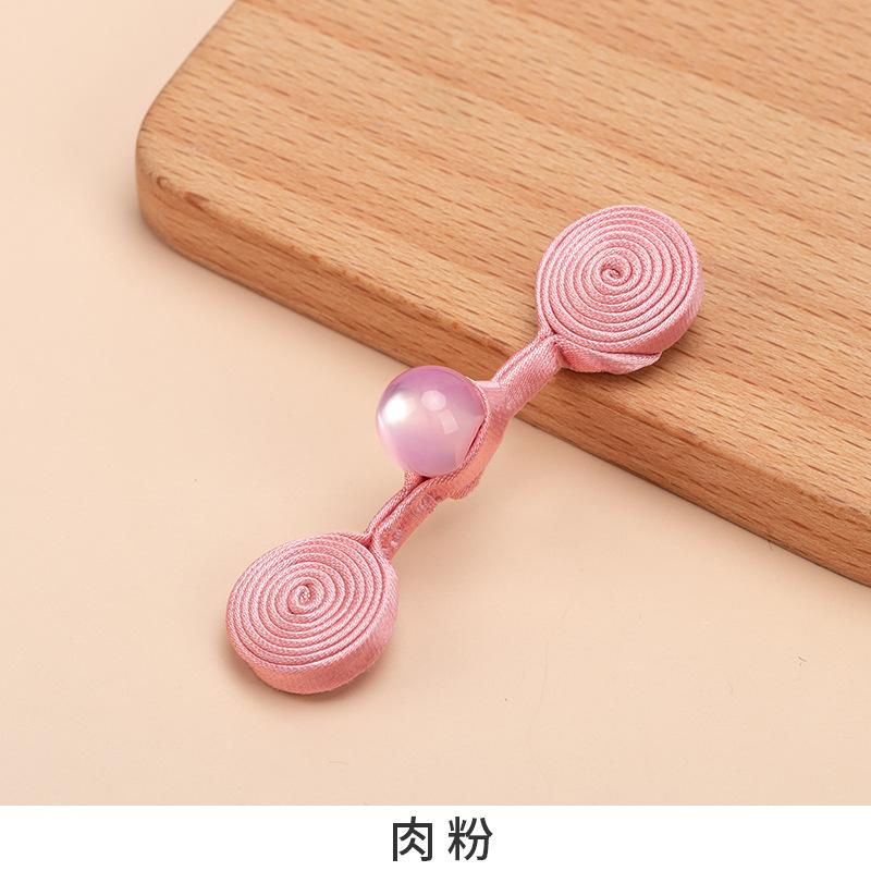 5 Pcs Cheongsam Tray Buckle a Word Buckle Hanfu Tang Suit Button Accessories Chinese Handmade Button Clothing Bead Decorative