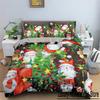 Set Biancheria da Letto Decorazione Natalizia Lusso Morbido Copripiumino Set 3D Stampato Natale Coperta Trapuntata King Queen Twin Size Tessile per la Casa