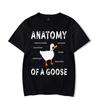 T Shirt for Men Antomy of Goose Print Men Tee Tops Clothes Duck Cartoon Oversized T Shirt Clothing Short Sleeve Tee Shirts Homme