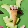 Yili Qiaolezi Hami Melon Rose Cherry Crisp Cone Ice Cream