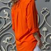 2025 Autumn Winter Women's Deep V-Neck Chiffon Blouse, Plus Size Button-Down Office Shirt With Flowy Sleeves, Elegant Business Casual Top For Workwear