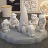 Elegant Moon Figure Artwork Mold Astronaut Resin Figurine Crafting Silicone Mold for Crafts and Home Decorations