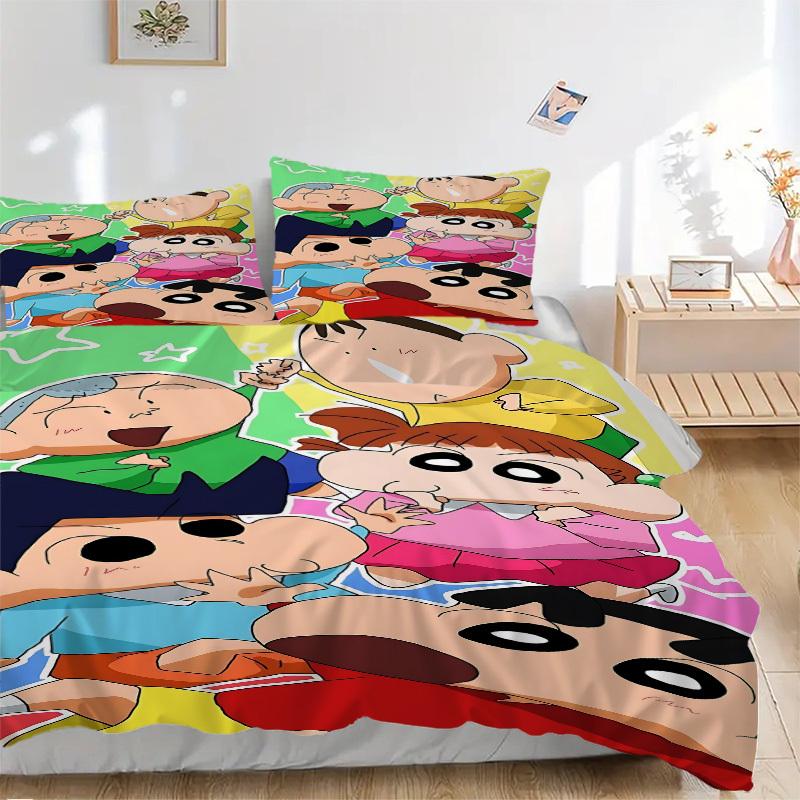 

3pcs Crayon Shin-chan Duvet Cover Set - Includes 1 Duvet Cover and 1/2 Pillowcases (No Insert) yy251107184 135x200cm