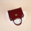 Retro Boxy Patent Leather Women's Crossbody Bag - Versatile Single Shoulder Handbag