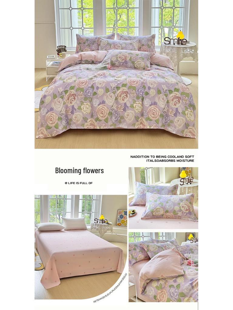 2025 Fresh Print All-Cotton Four-Piece Dorm Set