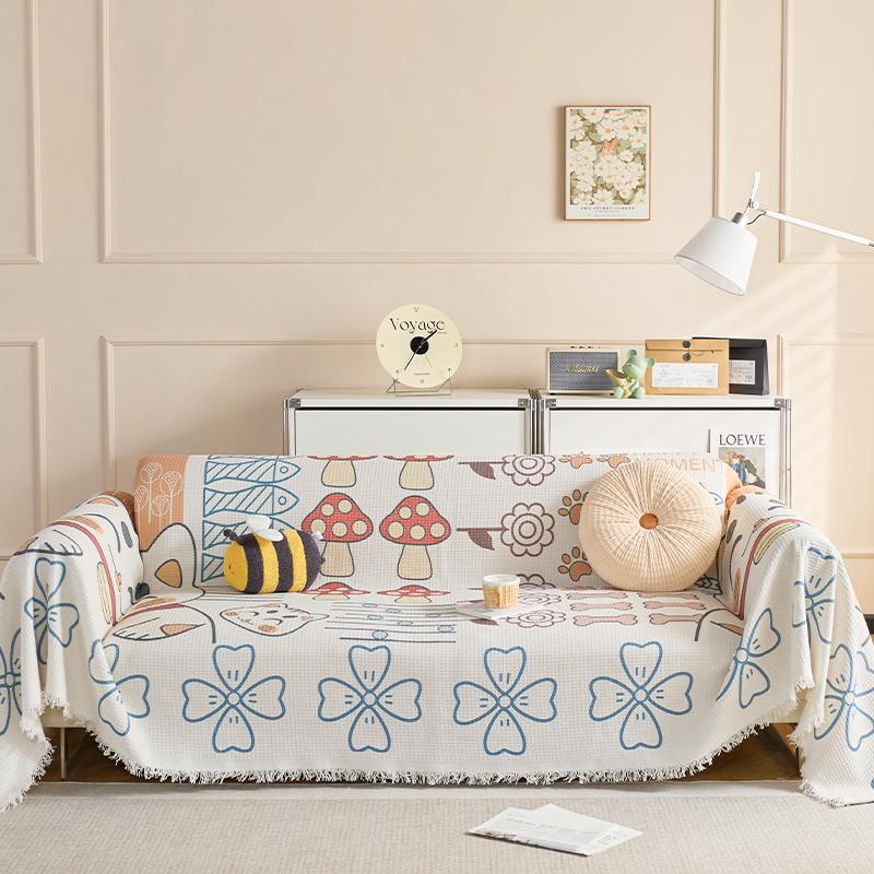 Prosop drăguț de canapea cu iepuraș, prosop din pânză pentru husă de canapea, husă de canapea leneșă, anti zgârieturi de pisici all inclusive, pernă universală de canapea pentru toate anotimpurile