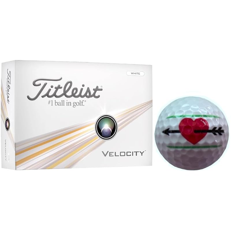 

[Hapiraki_Golf Line] titleist golf ball Velocity velocity With line (1 dozen white hearts)