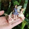 6pcs/lot Tinker Bell PVC Figure Dolls Garden Fairies Figurines  Mini Fairy Statue Figure Fairy Garden Ornaments Decorations