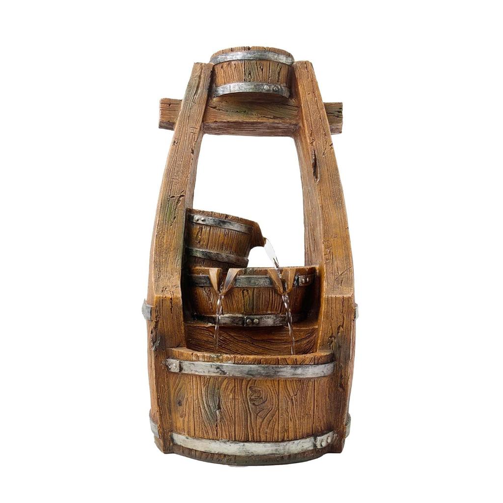 Tabletop Water Fountain for Home Decor (48cm) LED Lights | Waterfall Fountains for Living Room, Garden, Office, Reception,Tabletop