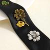Korean Flower Tie Black Bee  Necktie Insect Academic Style Decoration Shirt Tie Jk Uniform Decoration