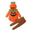 Baby Halloween Hooded Romper & Striped Pants Set for Infants and Toddlers