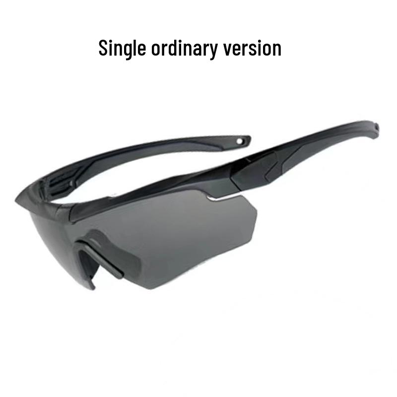 In-Stock Black CS Tactical Polarized Anti-UV Shooting Goggles - Windproof, Sandproof Outdoor Sunglasses.