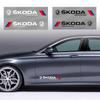 2pcs Car 3D Stickers Auto Side Body Sports Sticker Decals Car Accessories For Skoda Octavia Superb Rapid Kodiaq Karoq Fabia Kamiq Roomster Citigo