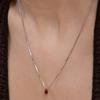 TATIANA (925 Silver) Mini Waterdrop Pendant Necklace NZ2516 Red