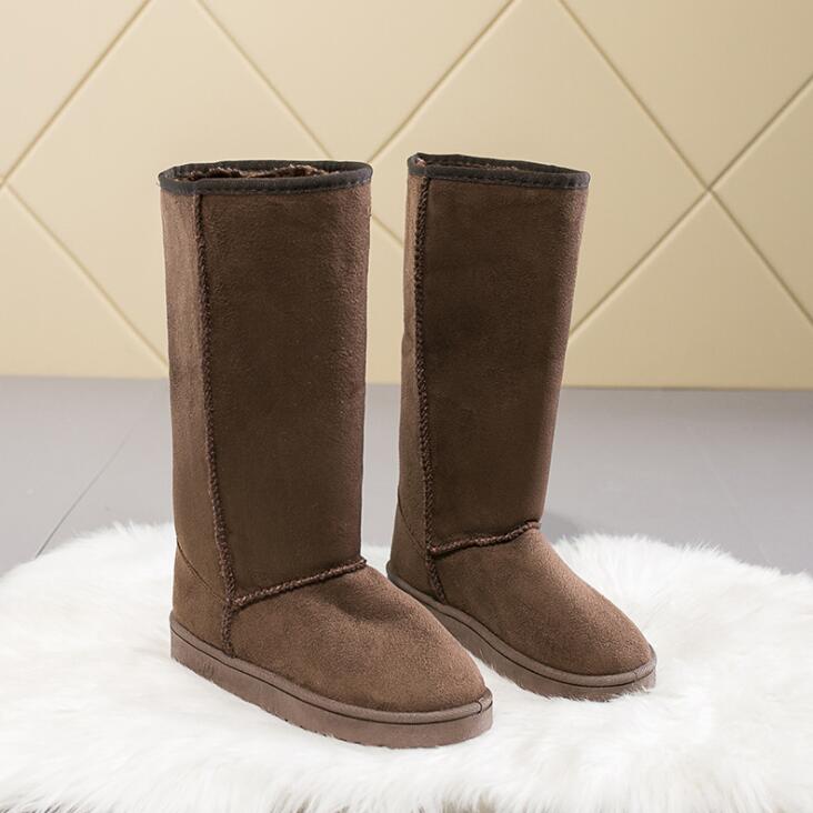 Fashion HOT 2025 Winter New High-tube Fashion All-match Warm Thick Snow Boots with Bow Knot Snow Boots Women Flat-heel Snow Boots