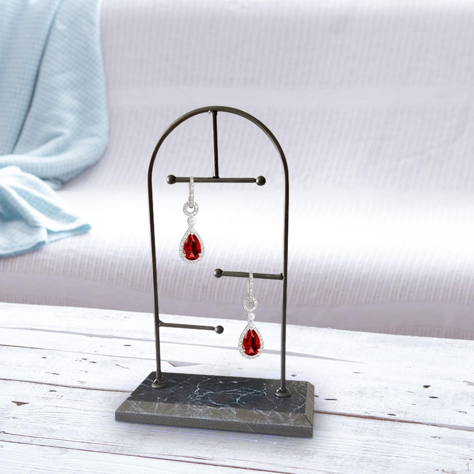 

Стеллаж для выставки товаров для сережек, подставка для ювелирных изделий, полка, многофункциональный держатель для подвесок и ожерелья для