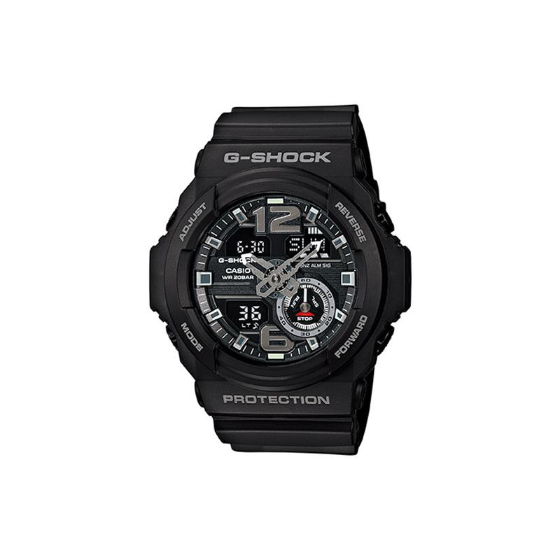 

Casio LCD/pointer dual display series, fashionable classic, sports waterproof, shockproof and antimagnetic watch, quartz movement, resin GA-310-1A чорний