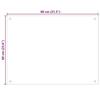 VidaXL Dosseret de cuisine Blanc 80x60 cm Verre trempé 249456