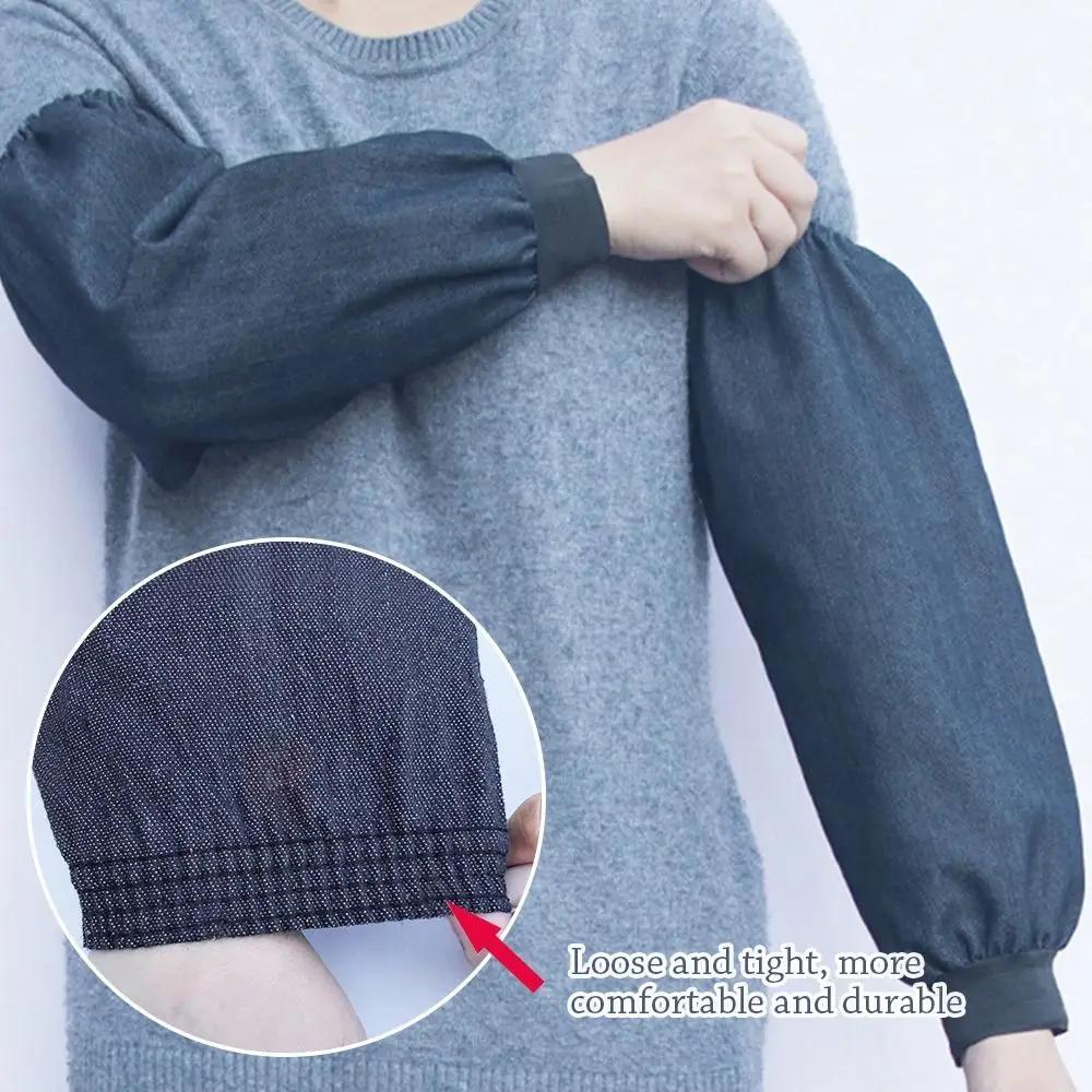 Dark Blue Arm Protective Sleeves Wear Resistant Antifouling Denim Lengthen Cuff Labour Protection Appliance Welder Protection