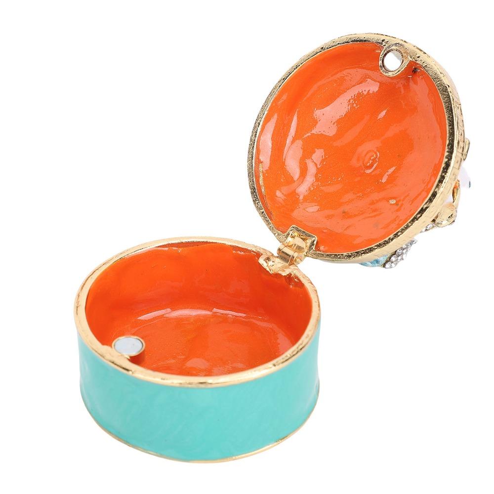 Dolphin Motif Dolphin Jewelry Box Hinged Lid Hand Painted Jewelry Box For Rings