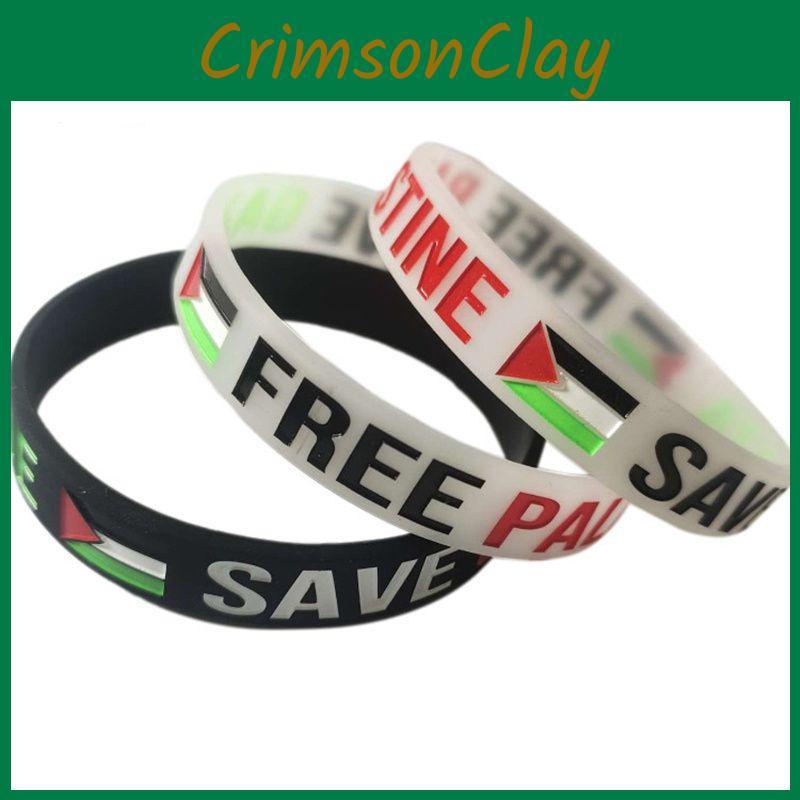 Free Palestine Silicone Wrist Band Bracelet Palestinian Flag Plo Parade Gaza