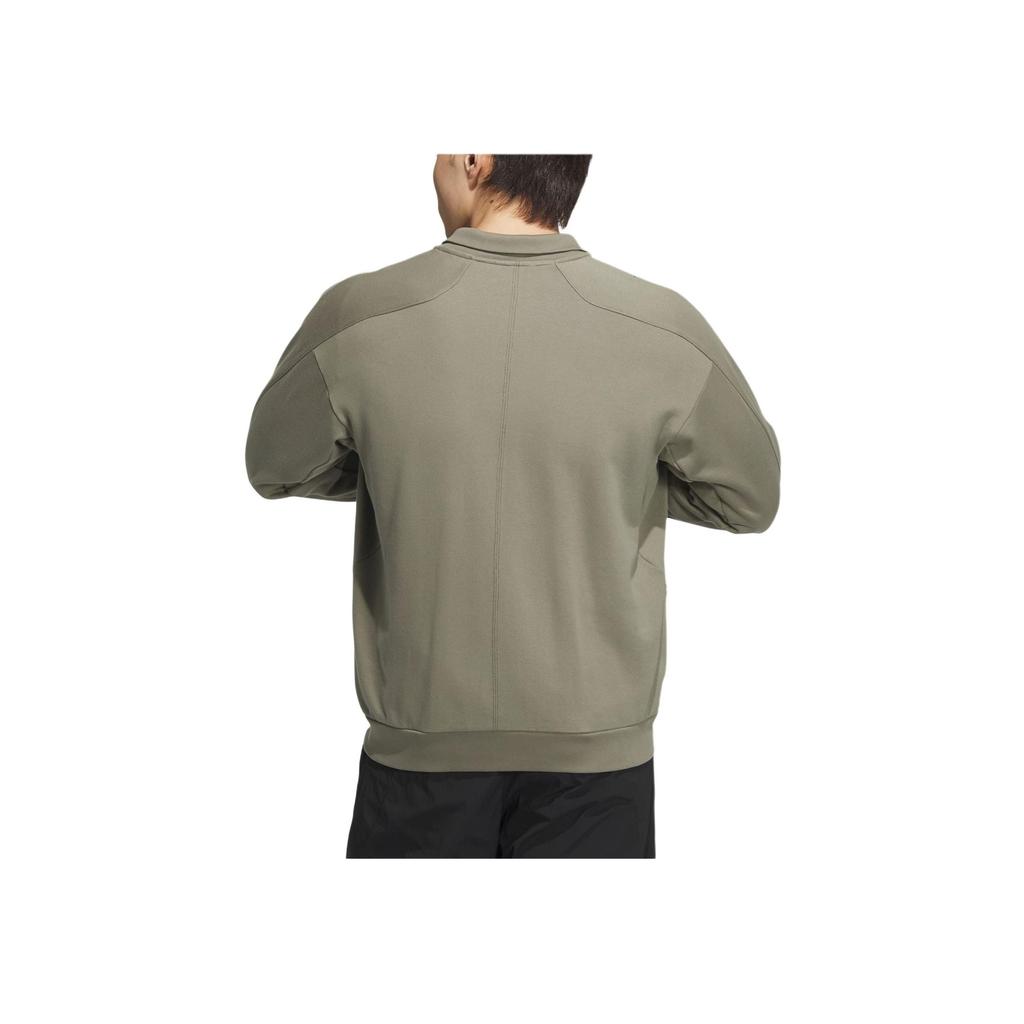 Adidas Wuji Track Top Solid Color Stand Collar Comfortable Loose Retro Sports Jacket Long Sleeve Jacket Men Jacket Brown JI8704