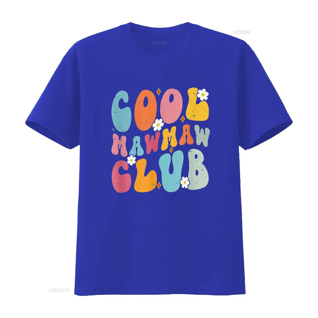 Cool Mawmaw Club Mother s Day Groovy Retro Best Mom Ever T Shirt vintage Washed Comfortable Casual fashion graphic