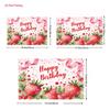2D Aquarell Erdbeer Geburtstags Hintergrund für Mädchen Beeren Thema Fotokabine Hintergrund