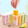 4 Ice Popsicle Mold with Stick&Lid Set Ice Cream Mold Popsicle Ice Cream Mold Ice Tray Diy Ice Cream Reusable Kitchen Tools