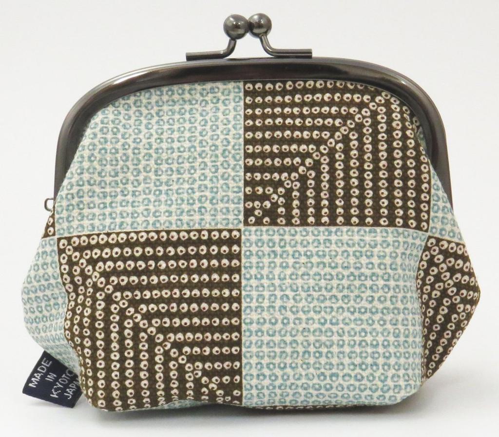 Goshiki Purse Checkered Hikita Hanpu-do "KYOTO JAPAN"