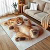 Cute and Playful Little Lion Pattern Carpet for Bedroom Living Room Bedside Sofa Floor Mat Modern Home Decor Area Rug for Gifts