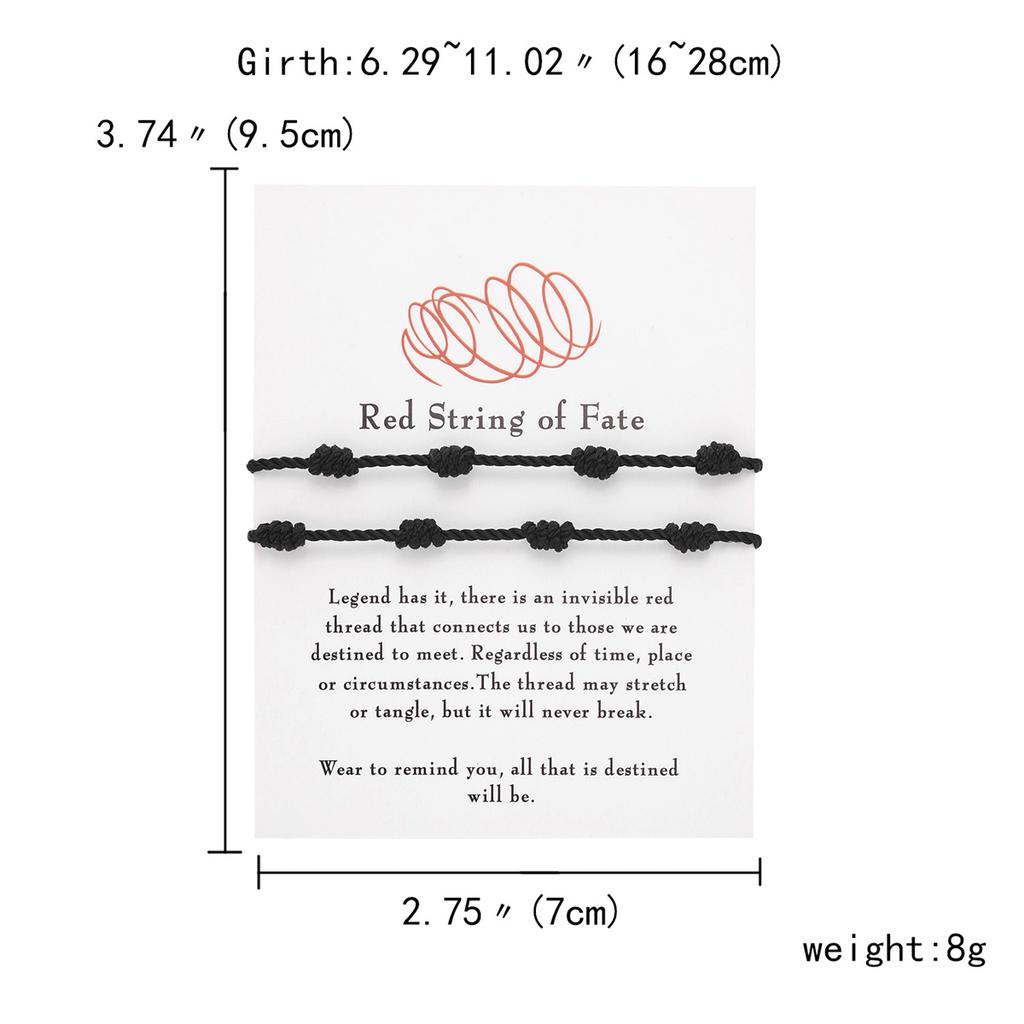 7 Knots Red Black String Bracelets For Women Men Lucky Amulet Heart Handmade Rope Bracelets Friendship Couple Wristband Jewelry