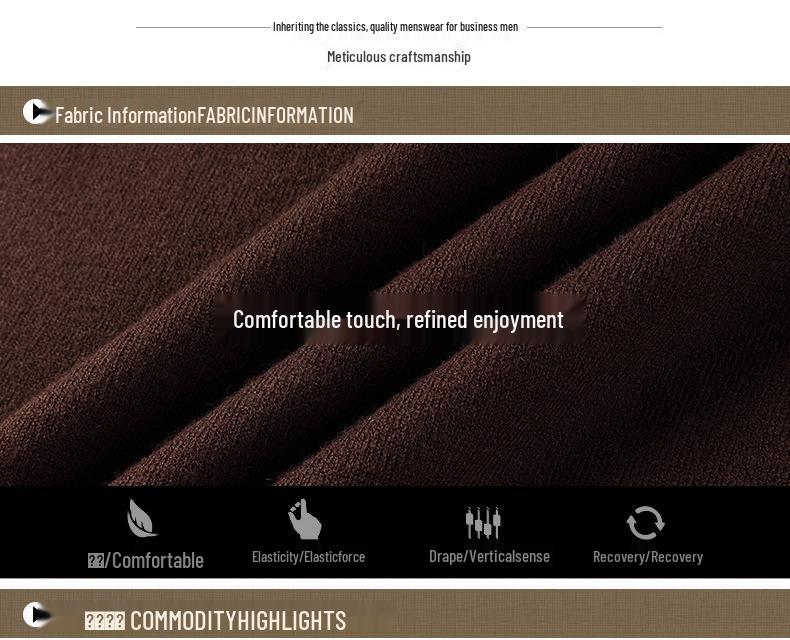 Men's Velvet Wool Sweater - 2024 Autumn/Winter Half-High Collar Luxury Style