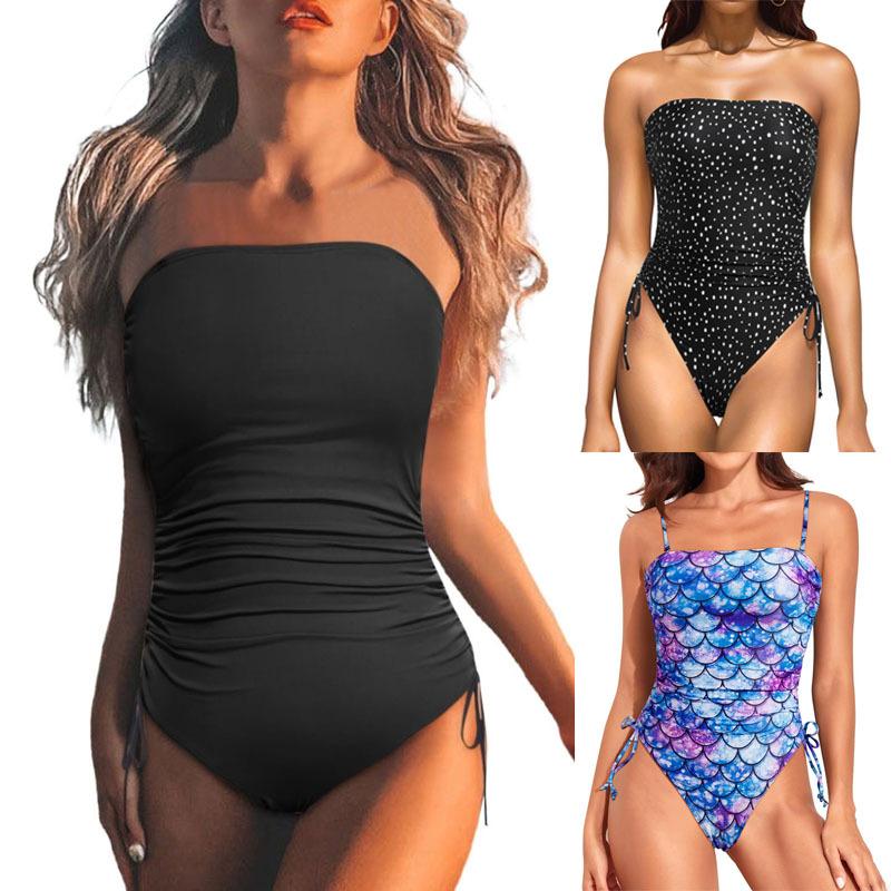 Stylish one-piece swimsuit, sexy bikini tight fit