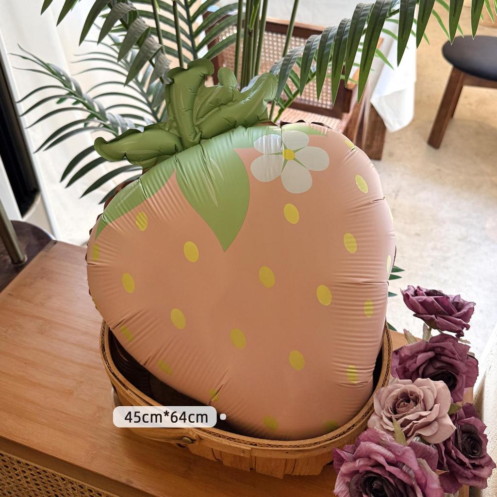 Strawberry Cartoon Foil Balloon for Kids' Party Decoration