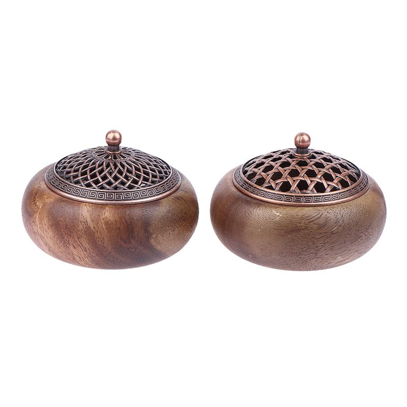 Solid Wood Pan Incense Burner, Indoor Aromatherapy Burner With Sandalwood Incense, Tea Ceremony ,Prayer Rooms, Yoga Decoration