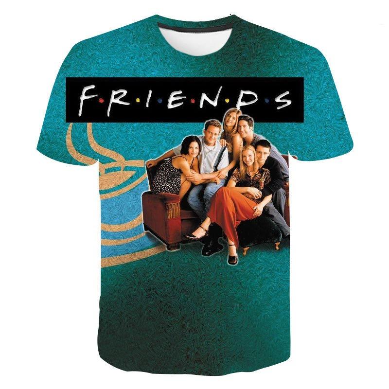 TV Show Friends Printed T-Shirt For Men Women FashionCrewneck Short Sleeve T Shirt  Streetwear Mens Casual Plus Size Tees Top