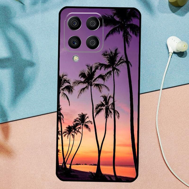 sunset palm trees For Samsung Galaxy M14 M34 M54 M20 M06 M16 M12 M13 M15 M35 M55 M33 M53 M21 M31 M32 M52 Case