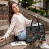 Stylish Cracked Pattern Tote Bag Large Capacity Portable Casual Daily Handbag for Outdoor Shopping Travel