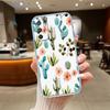 UP49 Watercolour Cacti Transparent Phone Case for Motorola Moto G7 G8 G9 G84 G85 G73 G24 G15 Z2 Play Power Plus
