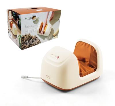 Foot Massager Device Foot Care Massager for and 3 MCR4524C [Medical Certified] Feet, Soles, Calves, Built-in Heater, Compact, Modes, Ivory,