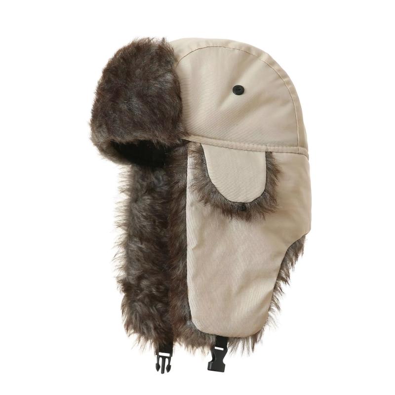 Men's Winter Trapper Aviator Trooper Earflap Warm Russian Waterproof Ski Hat Cap Russian Warm Ear Protectors Hats