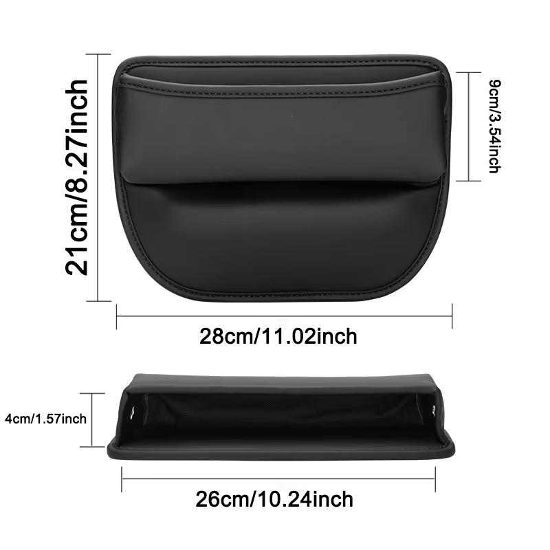 Car Seat Gap Organizer Storage Box Nappa Leather Multifunction Universal Crevice Side Storage Pocket Wallet Key Card Accessories